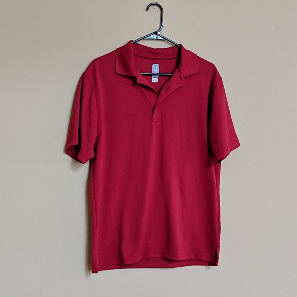 PGA red polo